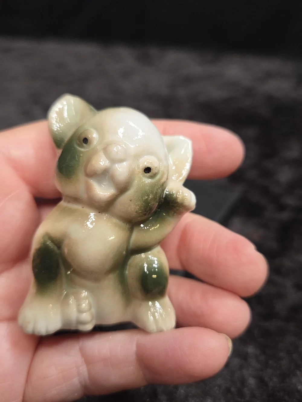 Vintage 1950s Porcelain Cat Miniature Figurine Bone China, Japan